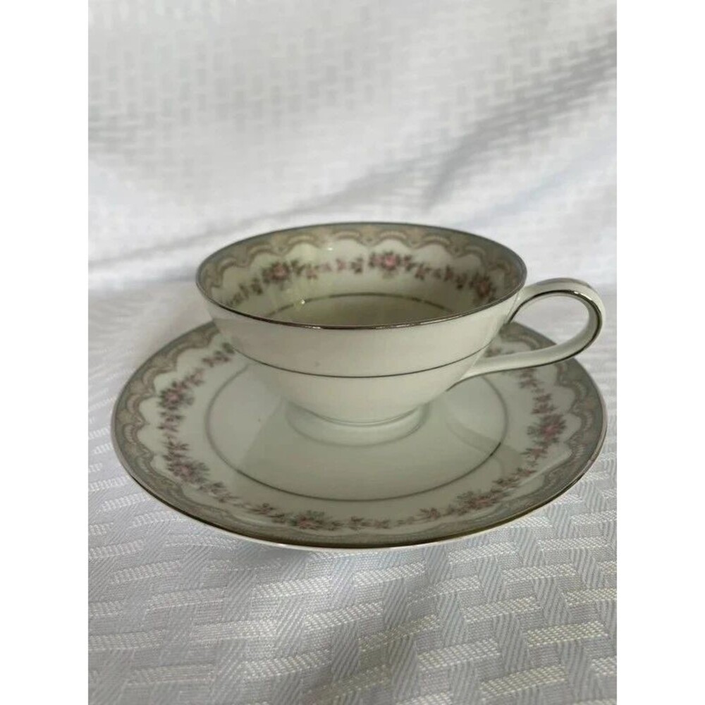 Vintage Noritake Glenwood 5770 Tea Cup and Saucer Set Fine China Japan